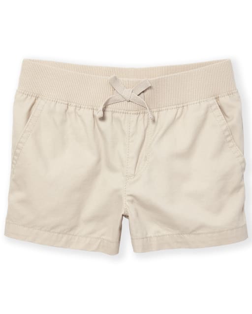 Girls Knit Waistband Woven Pull On Shorts BARELY BROWN The Children s Place CA