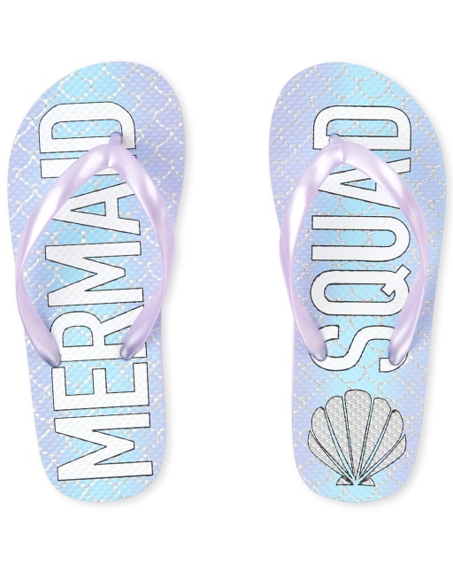Girls mermaid flip flops new arrivals