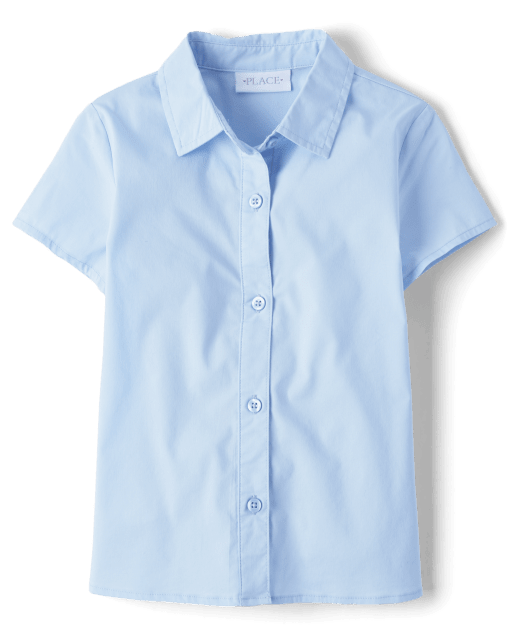Baby blue button up hot sale