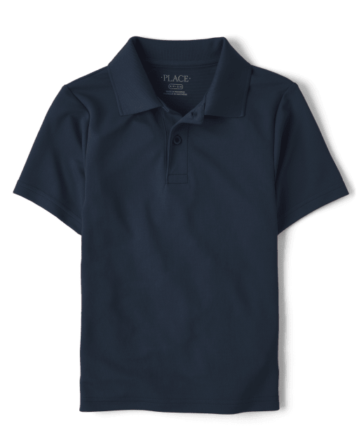 Boys Uniform Short Sleeve Performance Polo | The Children's Place - NAUTICO