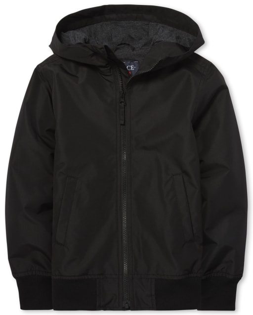 Boys black rain jacket hotsell
