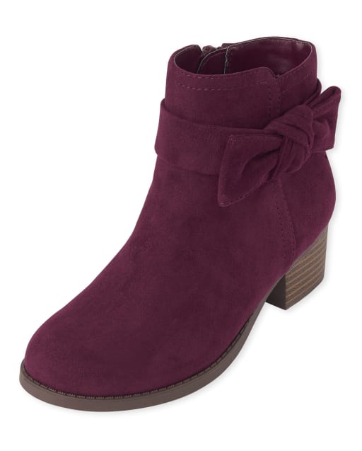 Burgundy boots kids top