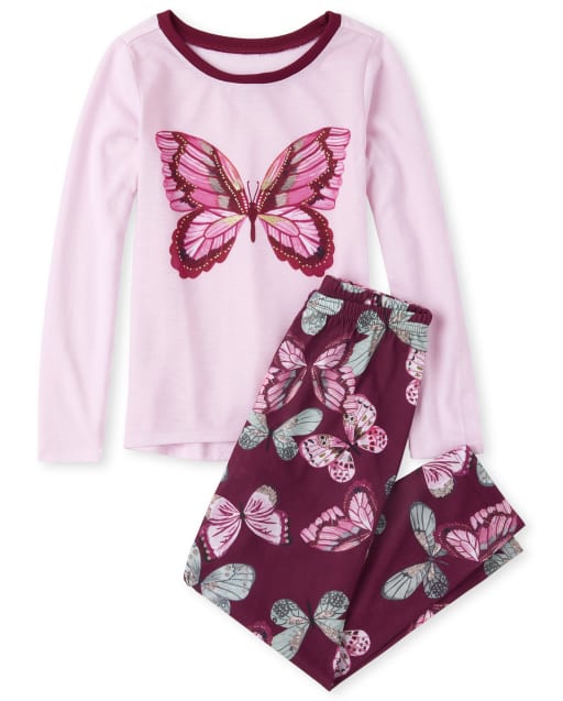 Girls butterfly pajamas sale