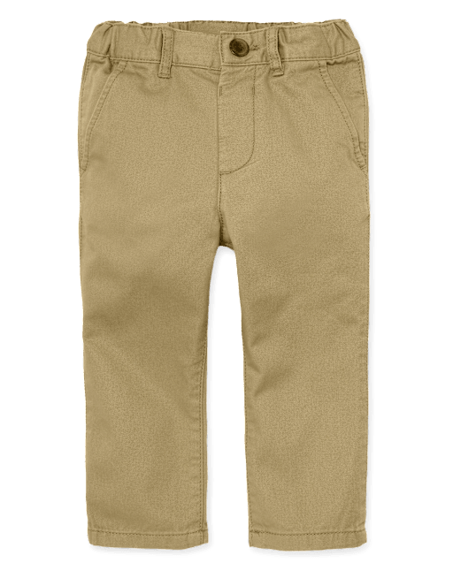 yunn⭐︎kids LIFE Baby And Toddler Boys Uniform Stretch Skinny Chino Pants - TAN