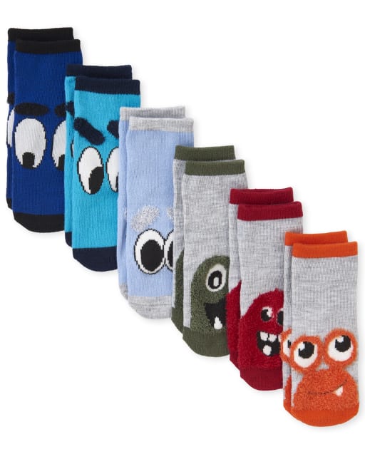Baby And Toddler Boys Monster Midi Socks 6 Pack The Children s