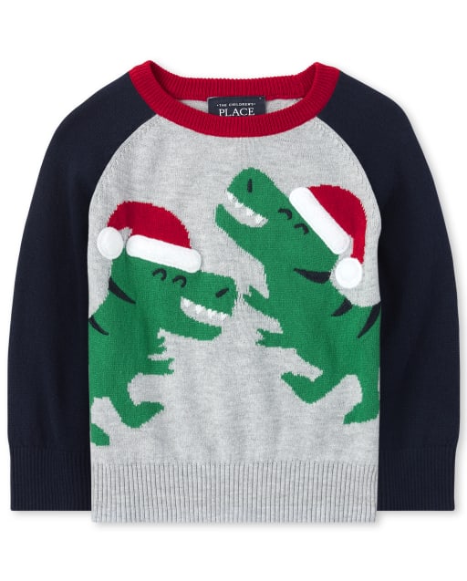Boys dinosaur christmas sweater online