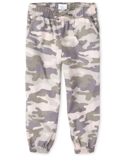 Girls Camo Woven Pull On Beach Pants PINK TINGE The Children s Place