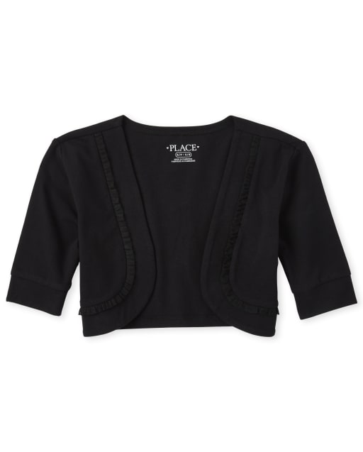 Girls Easter Long Sleeve Matching Ruffle Shrug BLACK The Children s Place CA