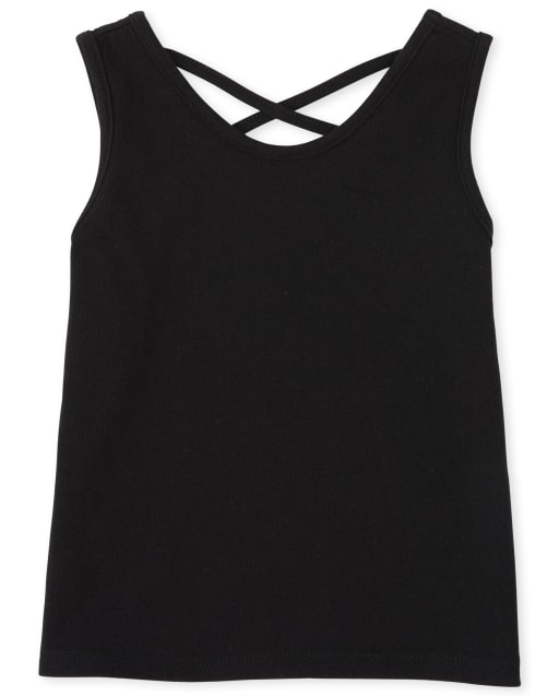 Baby And Toddler Girls Mix And Match Sleeveless Cross Back Tank