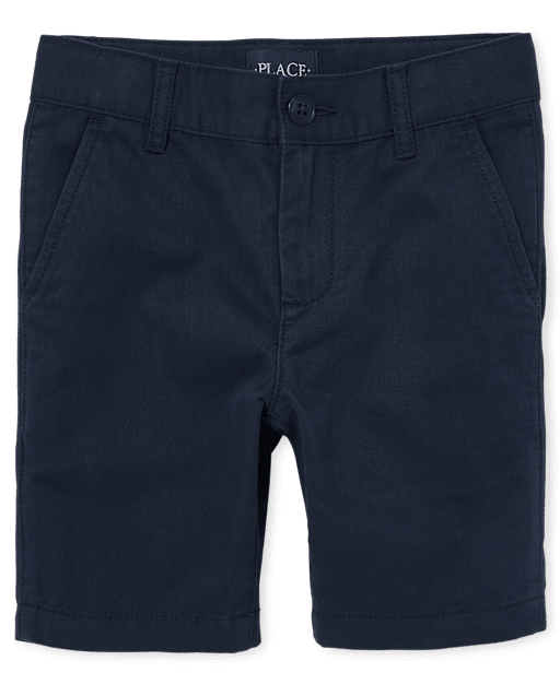 Boys Uniform Stretch Chino Shorts - Husky - BLUE | The Children's