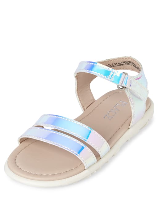 Iridescent sandals store