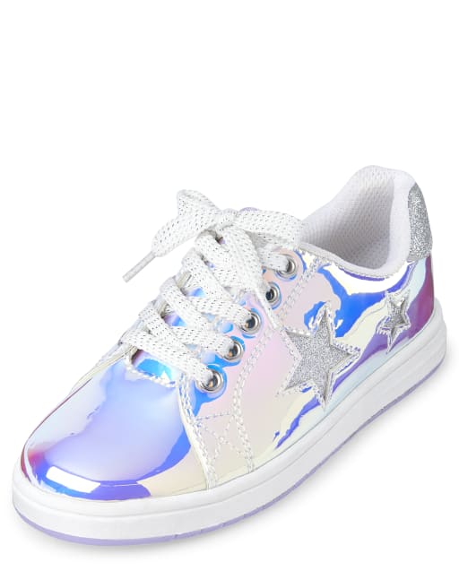 Girls holographic sneakers on sale