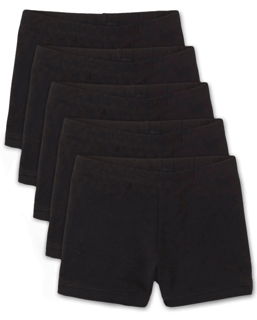 Girls Cartwheel Shorts 5Pack The Children's Place BLACK