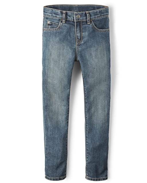 Boys Regular Basic Jeans The Skinny Children\'s Place | Stretch TIDE - POOL