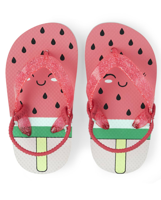 Toddler Girls Glitter Watermelon Flip Flops PINK The Children s Place CA