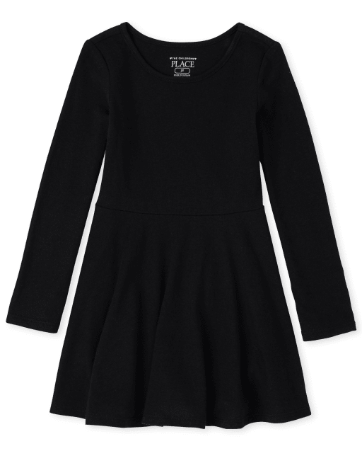Kids long sleeve new arrivals black dress