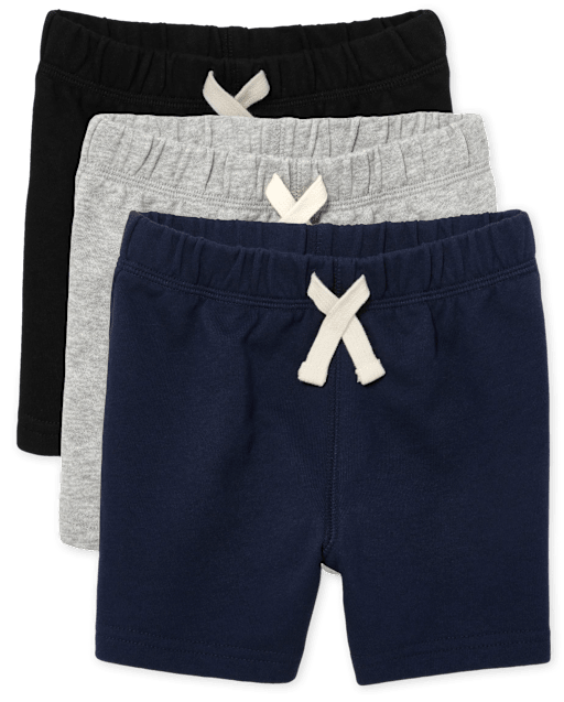 Baby And Toddler Boys Knit French Terry Shorts 3Pack MULTI CLR The