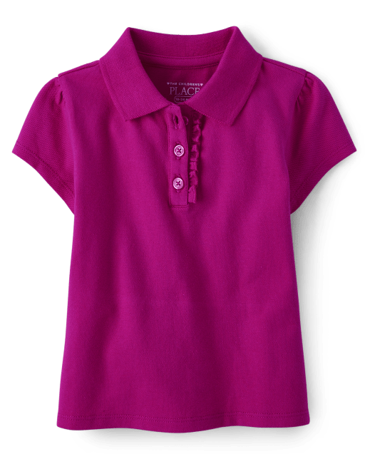 Toddler pink polo shirt top