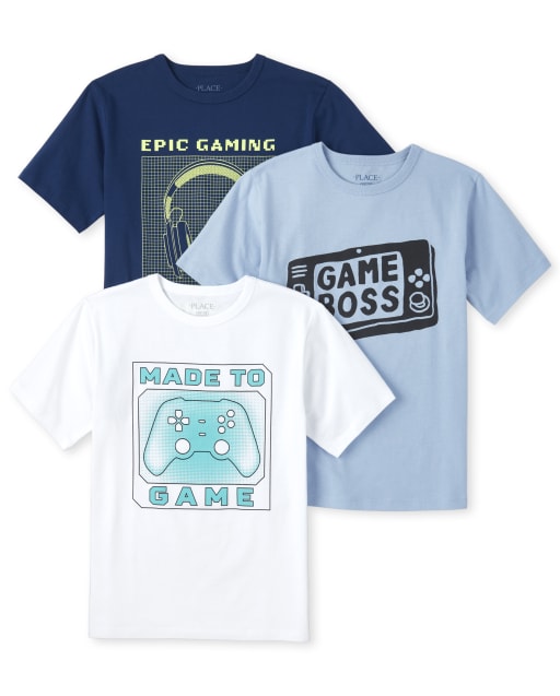 Boys Short Sleeve Video Game Graphic Tee 3-Pack | The Children\'s Place -  MULTI CLR