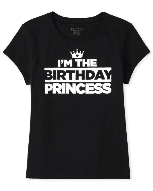 Girls Matching Family Short Sleeve 'I'm The Birthday Princess' Graphic ...