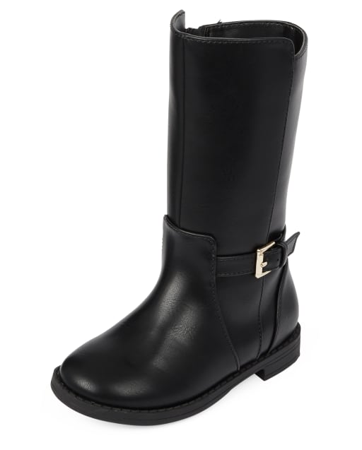 Toddler Girls Faux Leather Tall Riding Boots BLACK The Children s Place