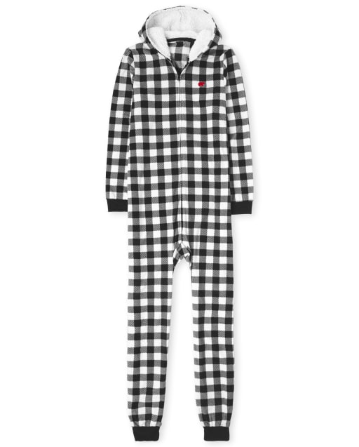 Buffalo plaid onesie adult online