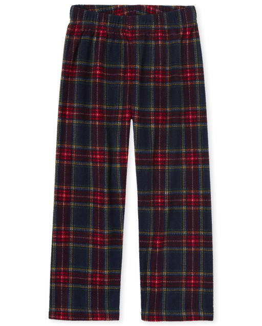 Boys Plaid Fleece Pajama Pants