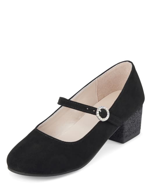 Girls glitter heel shoes sale