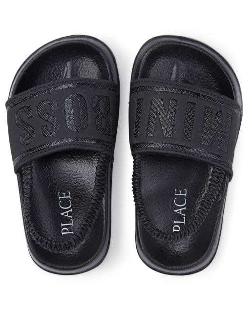 Toddler Boys Mini Boss Slides BLACK The Children s Place