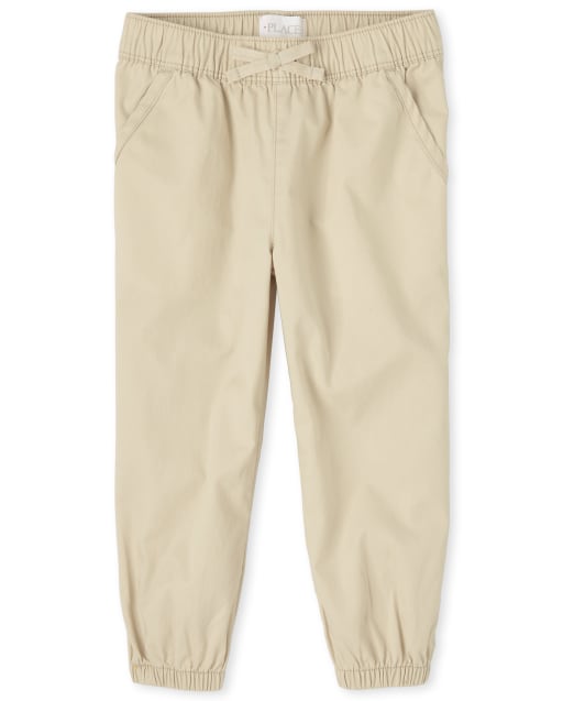 Girls Woven Pull On Jogger Pants The Children s Place STRAW HAT