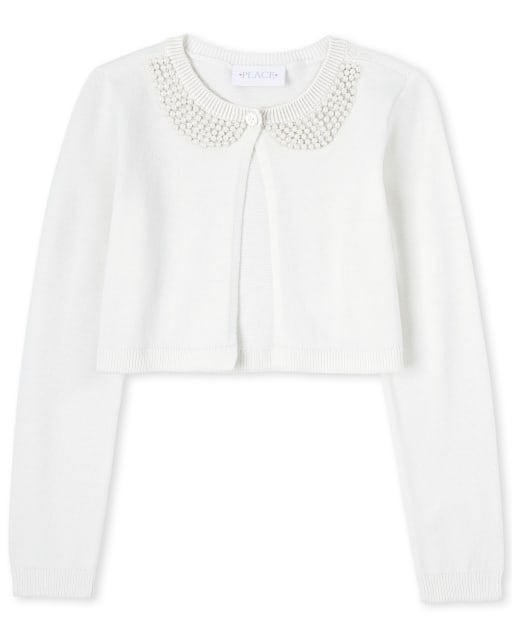 Girls Embellished Cropped Cardigan SIMPLYWHT The Children s Place CA