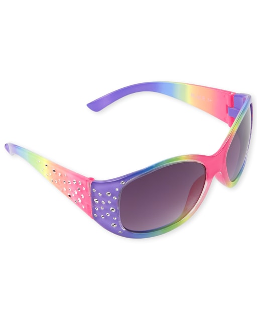 Gymboree Girls' and Toddler Fashion Sunglasses Oval, Aqua Fish 