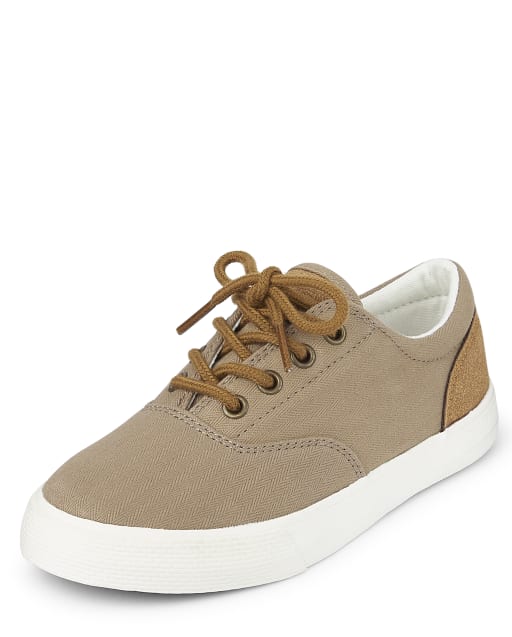 Boys Canvas Low Top Sneakers The Children s Place TAN