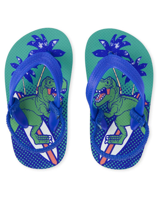 Little Boys Dinosaurs Flip Flops Wholesale