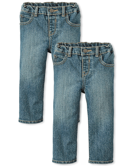 Paquete de 2 jeans basicos con corte de bota para bebes y ninos pequenos MULTI The Children s Place