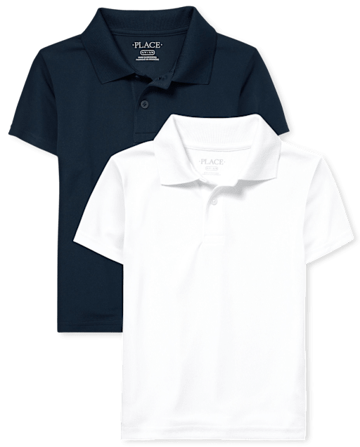 Boys Uniform Short Sleeve Performance Polo 2 Pack The Children s