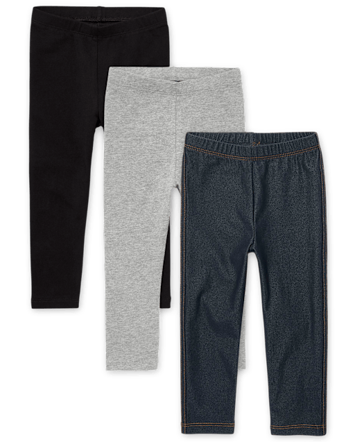 Toddler Girls Knit Leggings 3Pack The Children's Place MULTI CLR