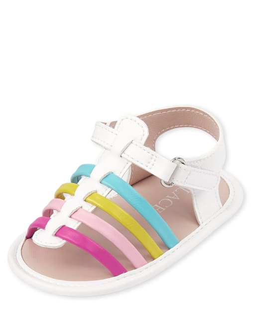 Baby Girls Rainbow Strappy Sandals MULTI The Children s Place
