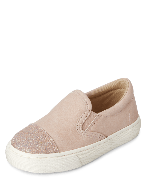 Toddler Girls Uniform Glitter Slip On Sneakers The Children's Place