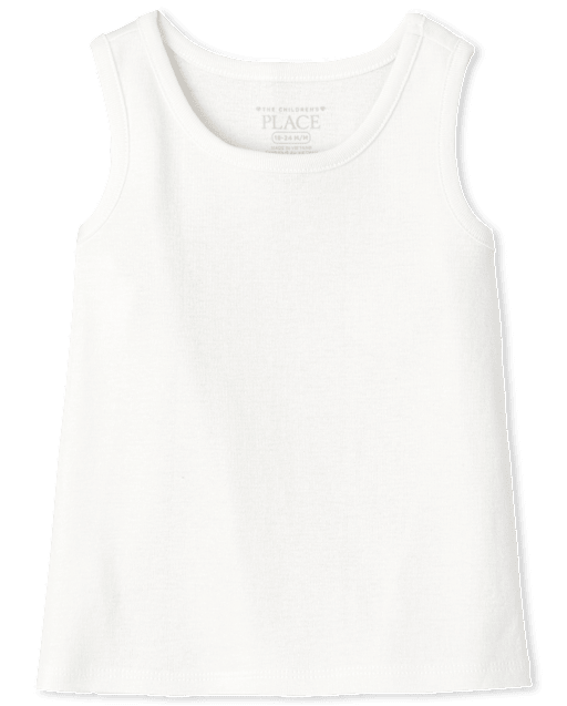 Débardeur/camisole Blanc Marks & Spencer Fille 2-3 Ans - Coton - Sans Manches