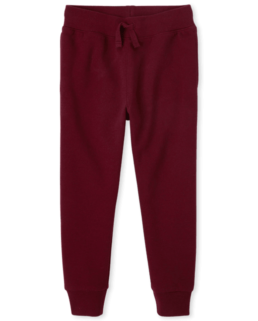 Kids Active Fleece Jogger Pants - BURGUNDY | The Children's Place