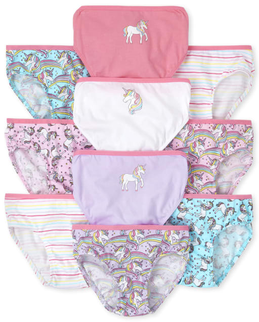 Toddler Girls Unicorn Briefs 10-Pack