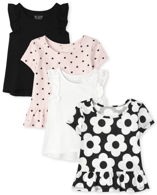 トップス Ans Dotsloevner FRILLED TINY TEE / BLACK Ans Dotsloevner frilled tiny tee | itimi