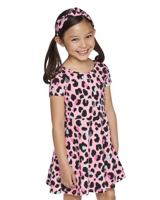 open lace back dress Jenny Dress in Pink Leopard – Criseida Couture