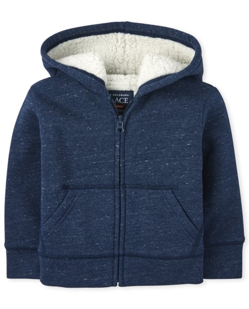 Baby And Toddler Boys Sherpa Zip Up Hoodie