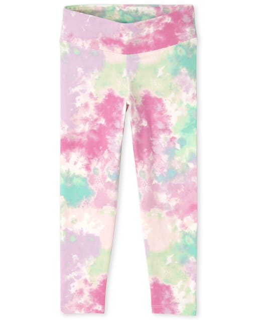 Girls Tie Dye Knit Hi Rise Leggings SIMPLYWHT The Children s Place CA