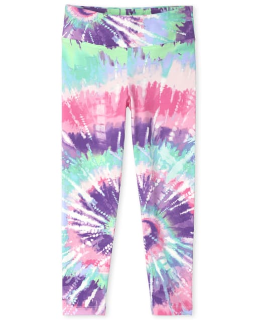 Girls tie dye leggings shop