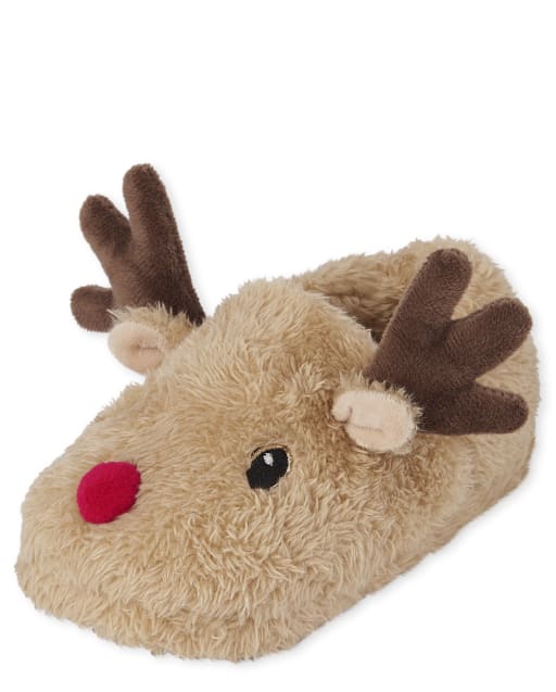 Kids rudolph slippers discount