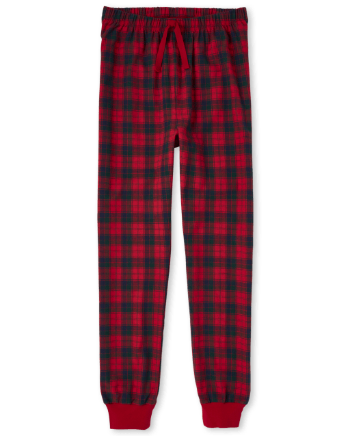Unisex Adult Plaid Flannel Pajama Pants | The Children's Place CA - RUBY