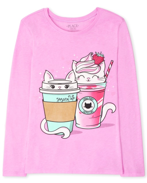 main story Waffle Tee Plum Kitten 2y ロンT main story Waffle Tee Plum Kitten 2y ロンT - トップス